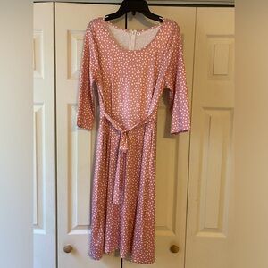 Pink polkadot dress
